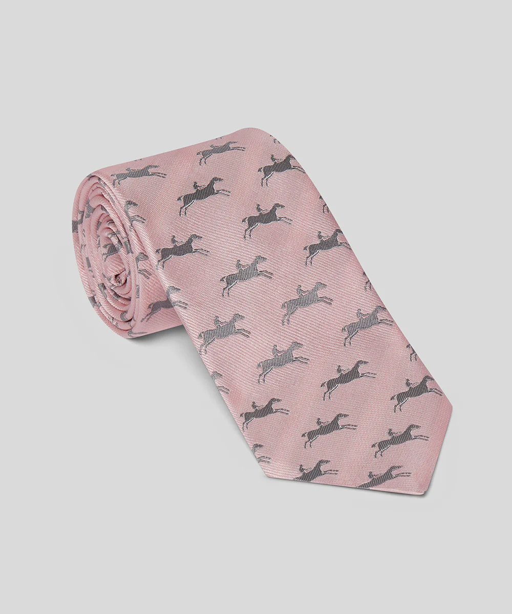 Racecourse Stubbs Horses Silk Tie - Image 5